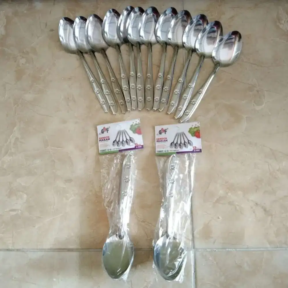 Sendok Makan Polos Stainless 1 Lusin GSF G-888