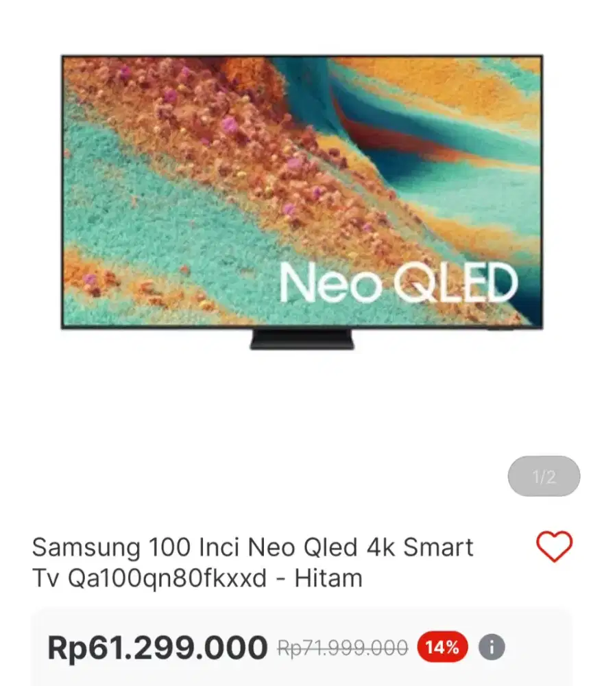 Tv samsung 100inch Qled super besar