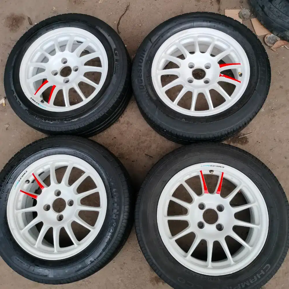 Velg Enkei ring 15 pcd 4x100 ban 195/60 R15 Vios jazz