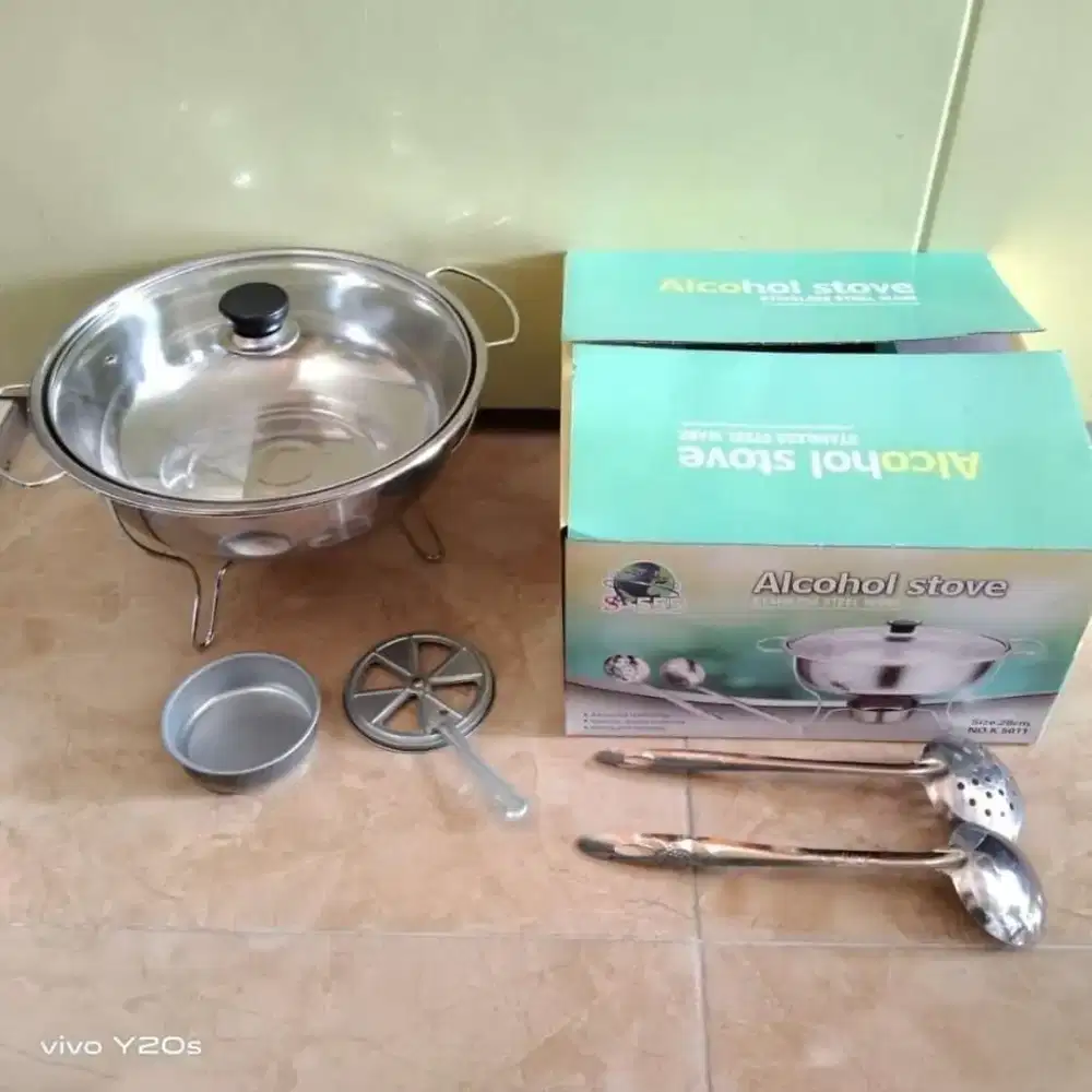 Warmer Alcohol Stove / Wadah Saji Penghangat Bulat 28 Cm