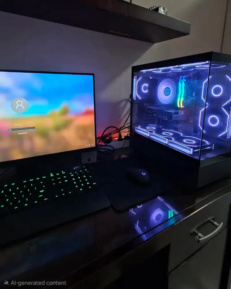 PC GAMING & EDITOR SET RYZEN 5 7500F RTX3060 RAM 32GB JUAL RUGI