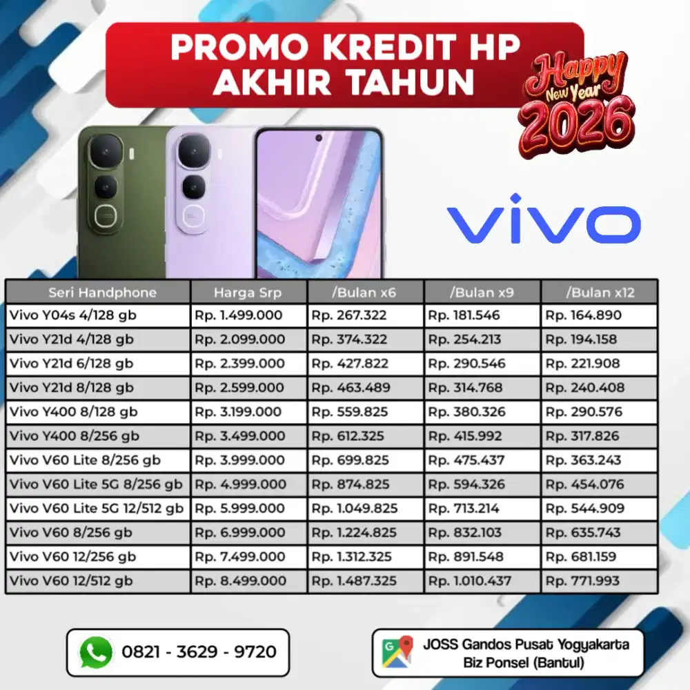 BISA KREDIT VIVO Y04S 4/128GB