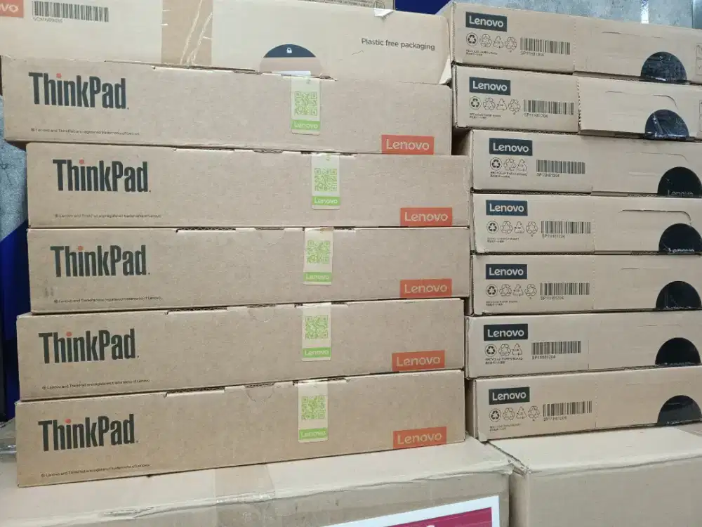 box kardus dus laptop lenovo, lengkap