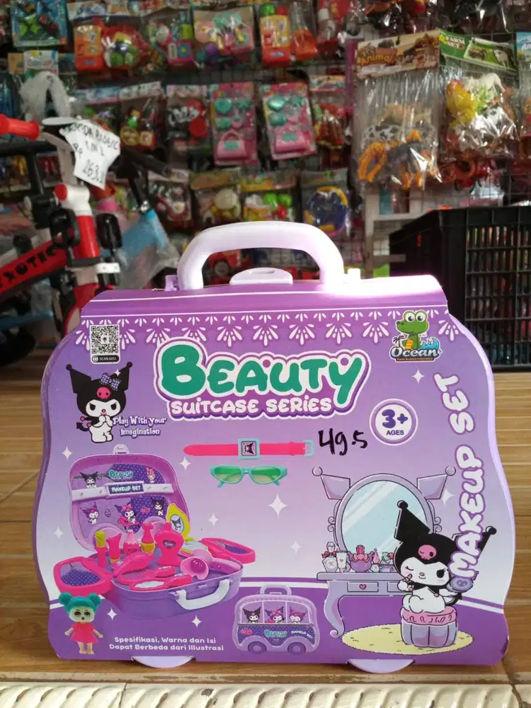 mainan anak koper make up