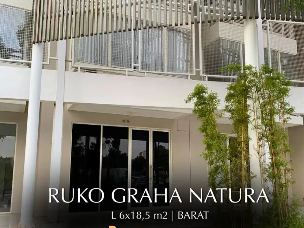 Disewakan Lantai 1 Saja Ruko Graha Natura Surabaya