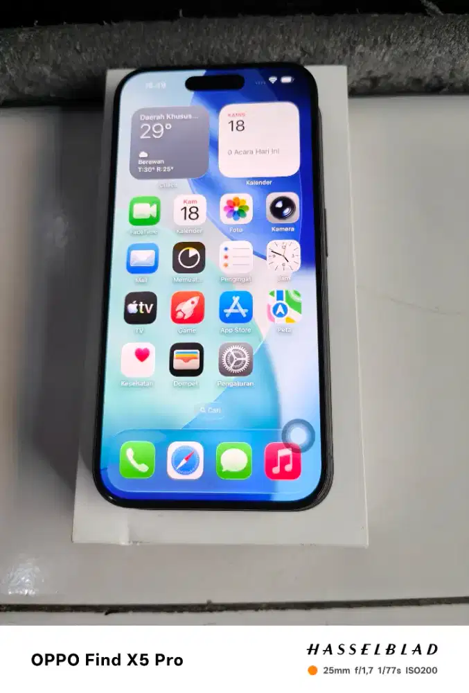 iPhone 15 Pro iBox 512gb fullset original mulus, layar baret kaya foto