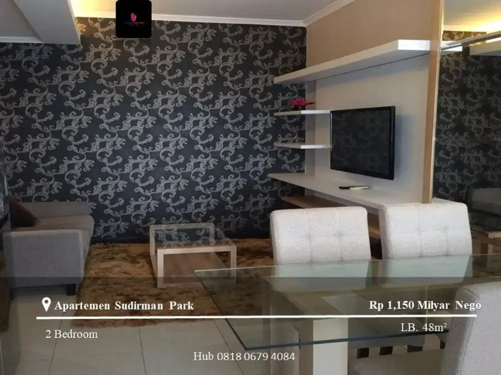 Dijual Apartement Sudirman Park 2BR Low Floor FF