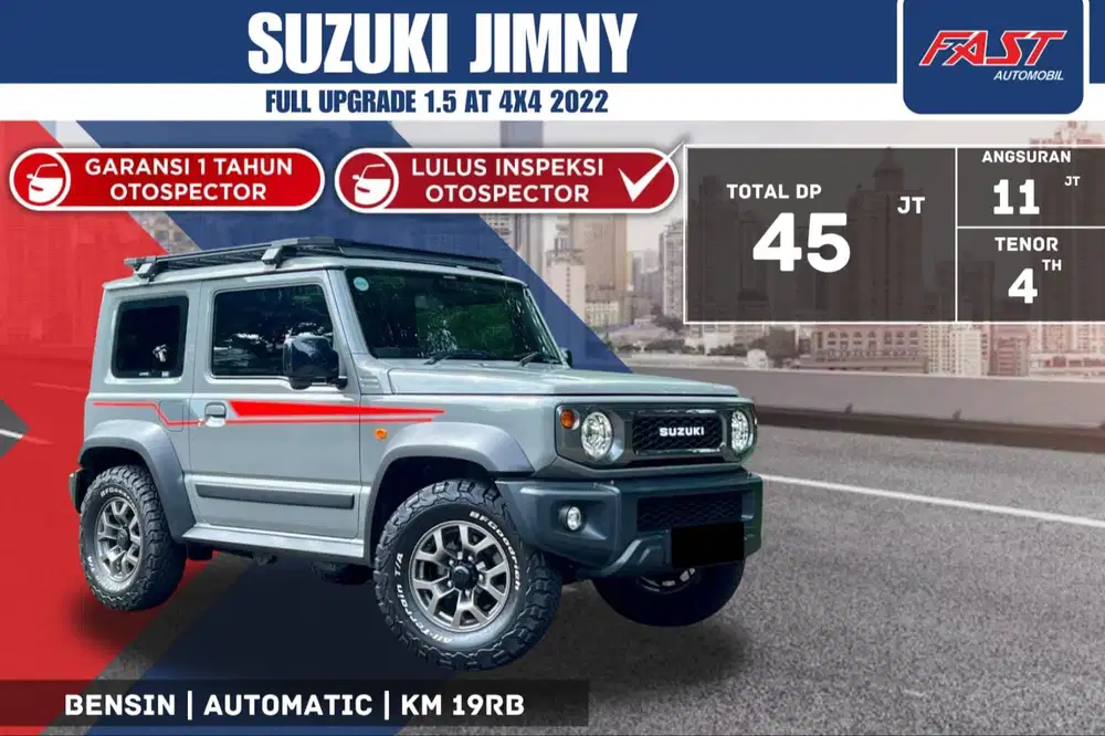 SUZUKI JIMNY 2022 FULL UPGRADE 1.5 AT 4×4 LOW KM.19RB & PAJAK PANJANG