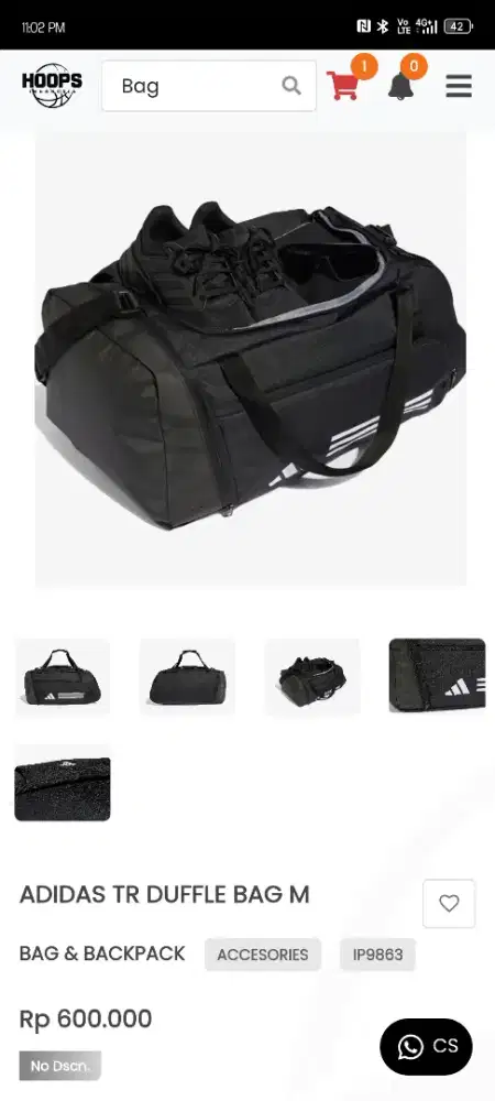 Adidas Tas Gym size medium