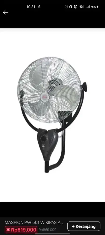 Kipas angin Maspion PW-2002RC BARU
