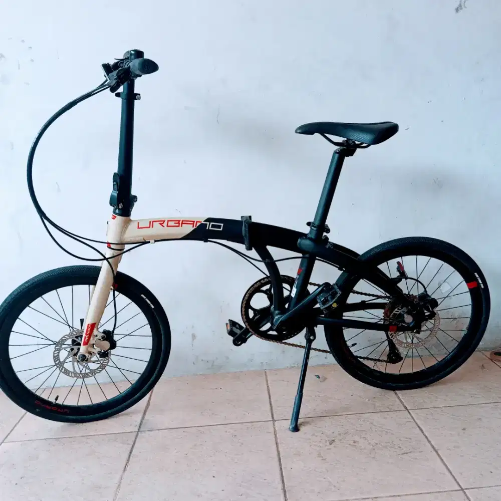 sepeda lipat 20 Polygon Urbano 5 hidrolik 9speed sora hollow crank