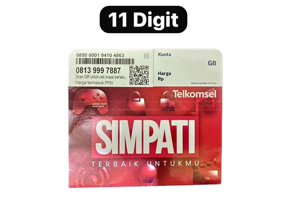 Simpati 11 digit nomor cantik kartu perdana telkomsel 5g murah
