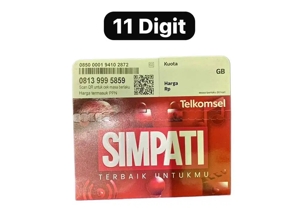 Simpati 11 digit nomor cantik kartu perdana telkomsel 5g murah