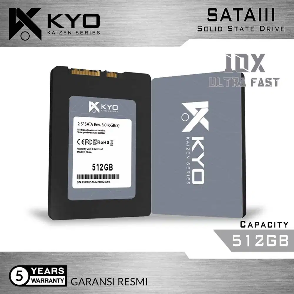 SSD KYO KAIZEN 512GB SATA III 2.5 6GB/S SSD SATA 3 3D NAND FLASH - SS