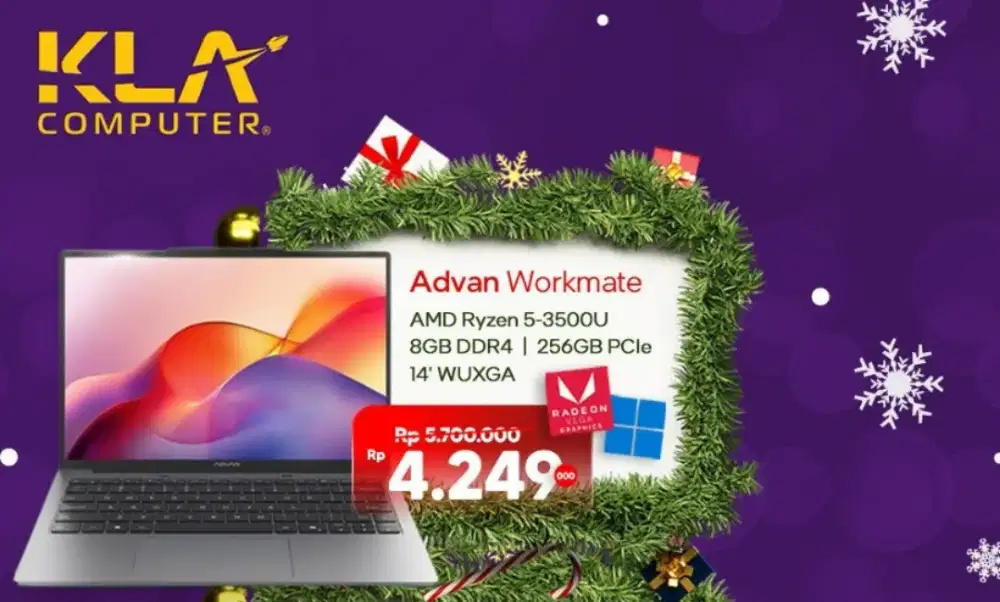 Promo cashback up to 1jt Laptop Advan Workmate di KLA Komputer Mataram