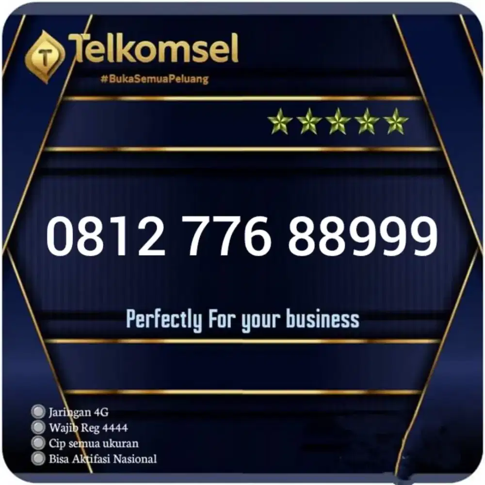 Nomor cantik simpati Telkomsel 88999