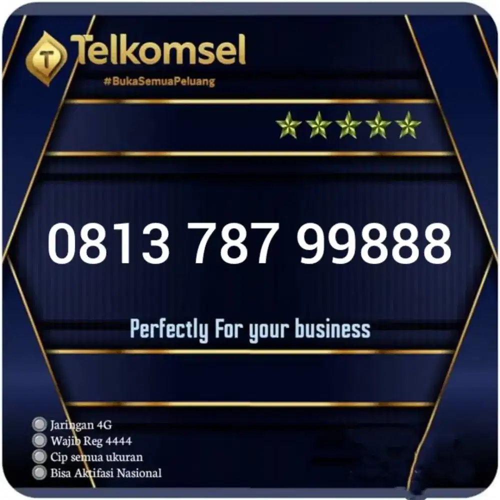 Perdana Telkomsel nomor cantik pilihan 99888