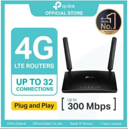 TP-Link TL-MR6400 | 4G LTE WiFi Router | 300 Mbps Wireless N Modem | S
