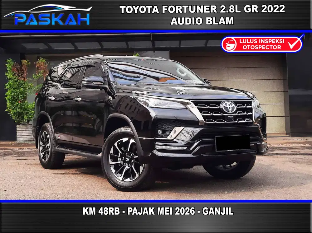 PAJAK=MEI ganjil Bunga=4.5% Km=48k Fortuner 2.8 VRZ GR Sport 2022