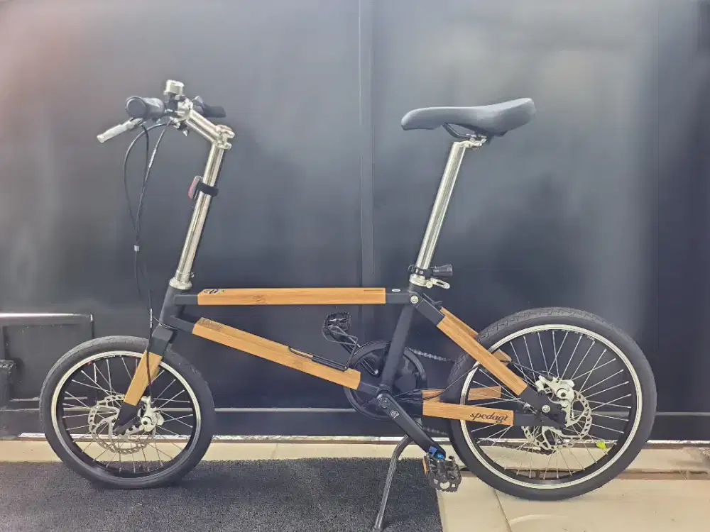 Sepeda bambu, unik dan langka, limited, spedagi, siap digowes jauh