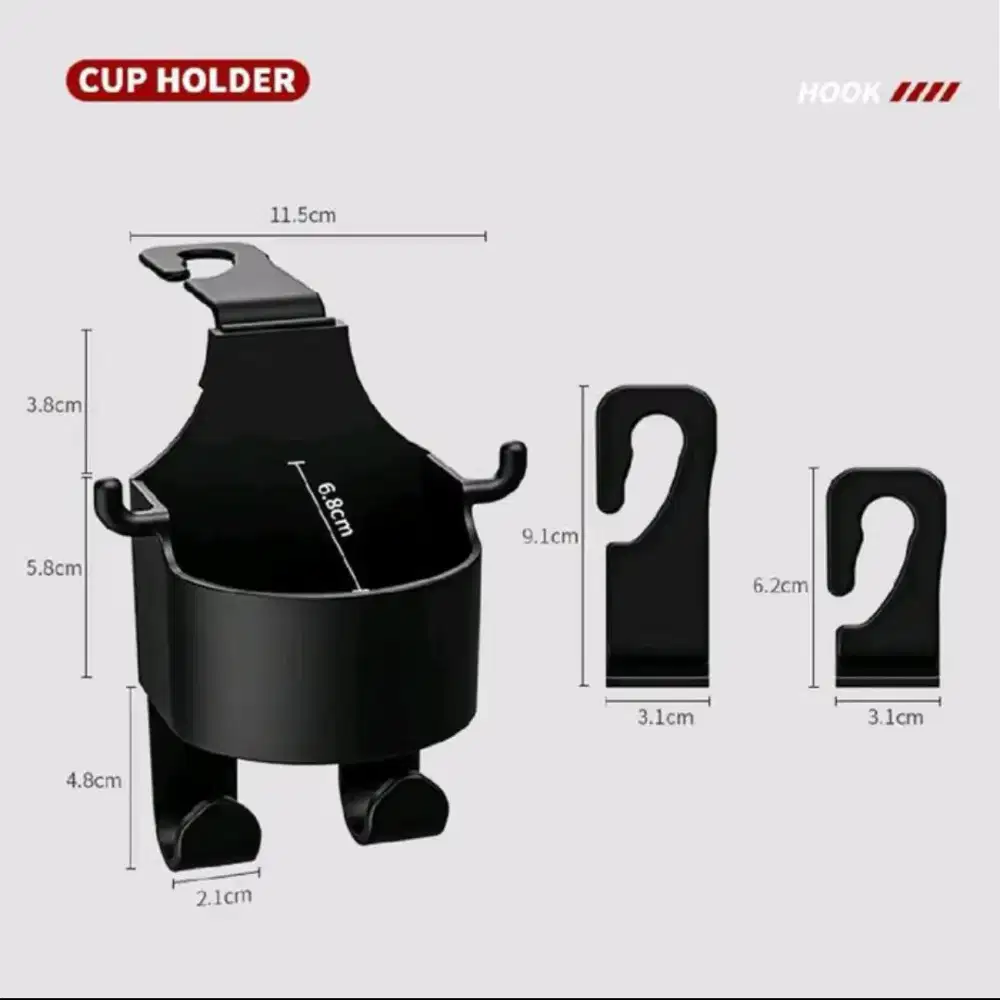 Seat Cup Holder Jok Mobil Universal ( Botol Minum Tas Handphone HP )