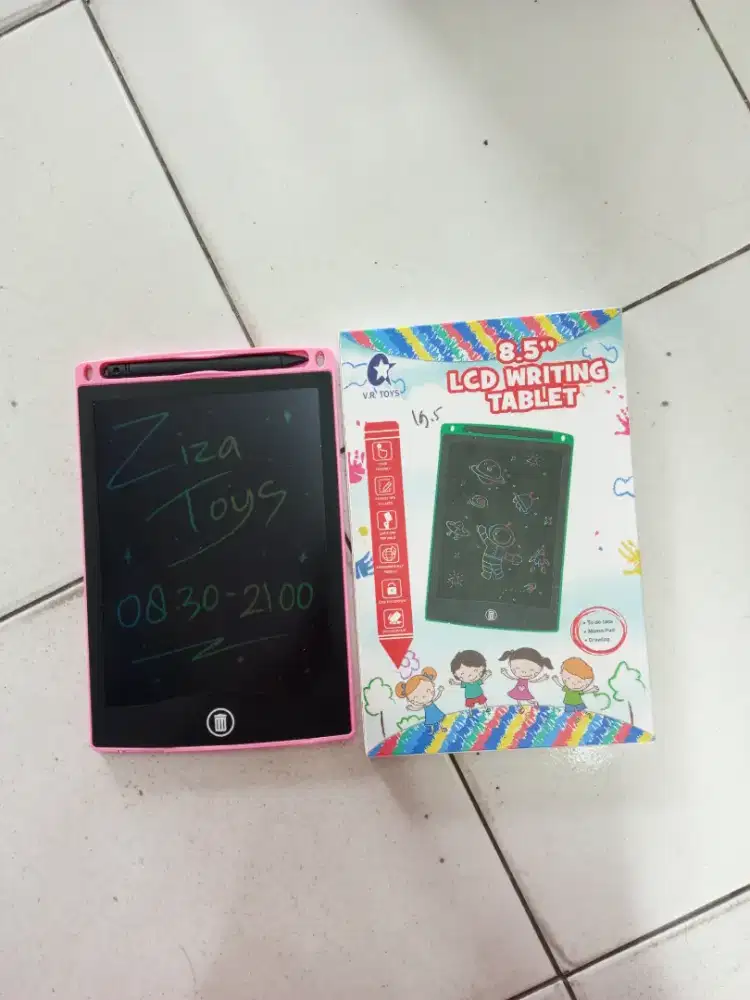 Mainan anak lcd tab tulis baterai