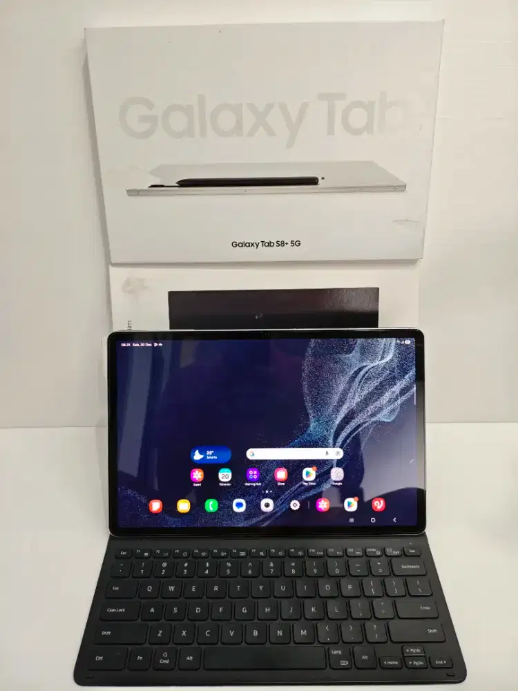 Samsung Tab S8+ 5G wifi + cell kumplit fullset busa TT/BT yah..