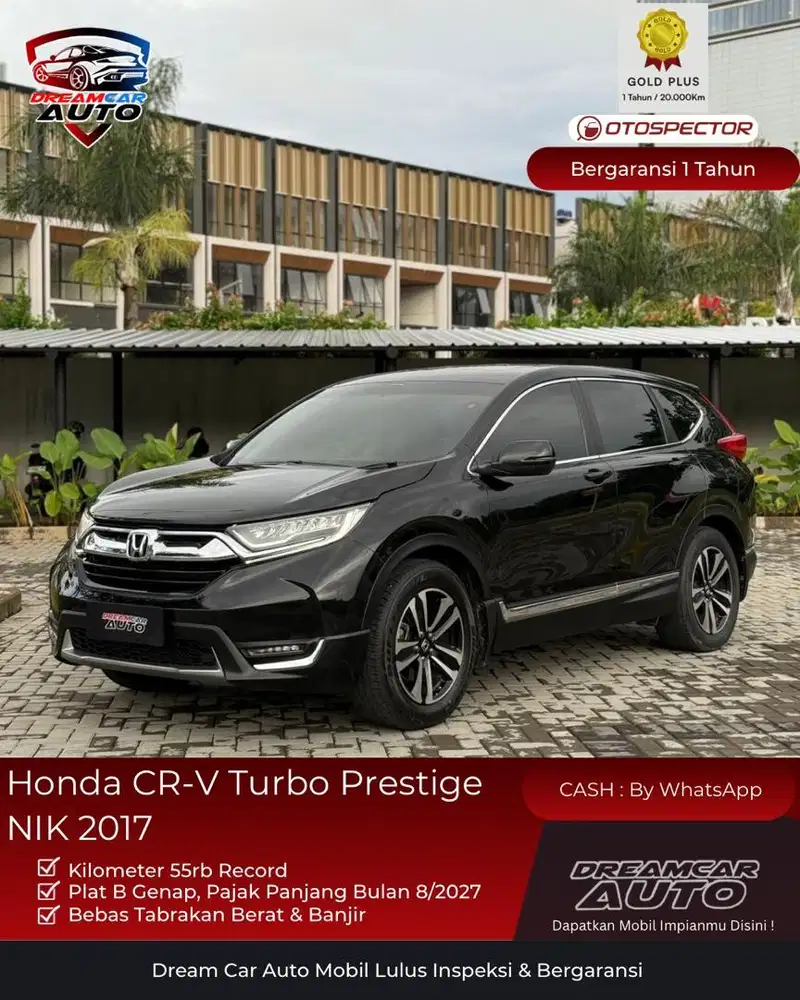[ TGN PERTAMA ] Honda CRV CR-V 1.5 Turbo Prestige 2017 Hitam Panorami