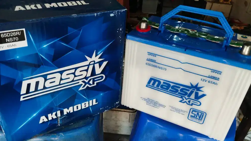 Accu aki baru kijang panther truk canter trooper ns70 massive basah