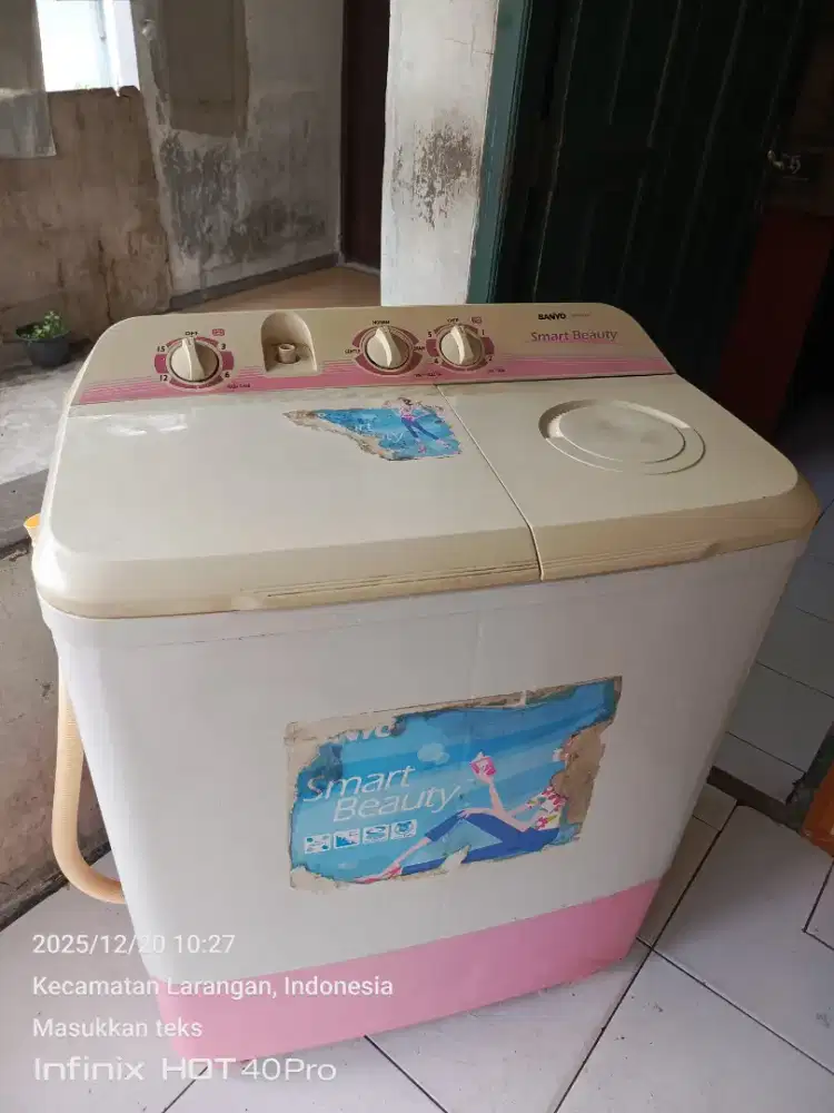 Mesin cuci merek SANYO HIJAB SERIES normal Joss tinggal pake bosku..