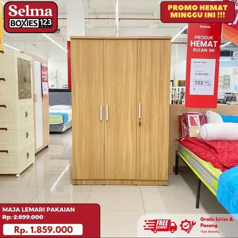 Lemari 3 pintu selma