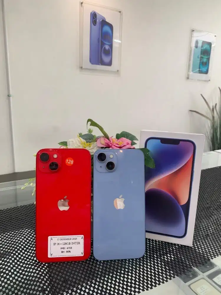 IP 14PLUS 128GB INTER,BERGERANSI,MULUS,NO MINUS,TERIMA KREDIT,TT