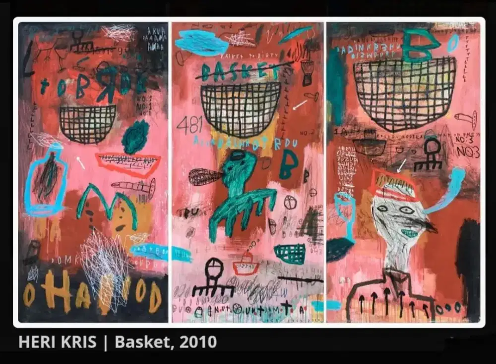 Lukisan HERI KRIS Judul BASKET