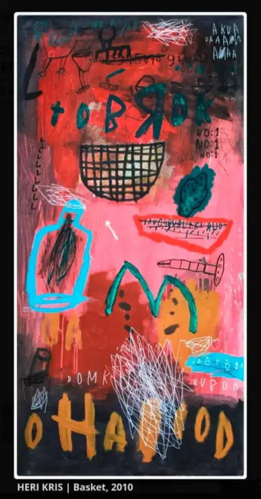 Lukisan HERI KRIS Judul BASKET