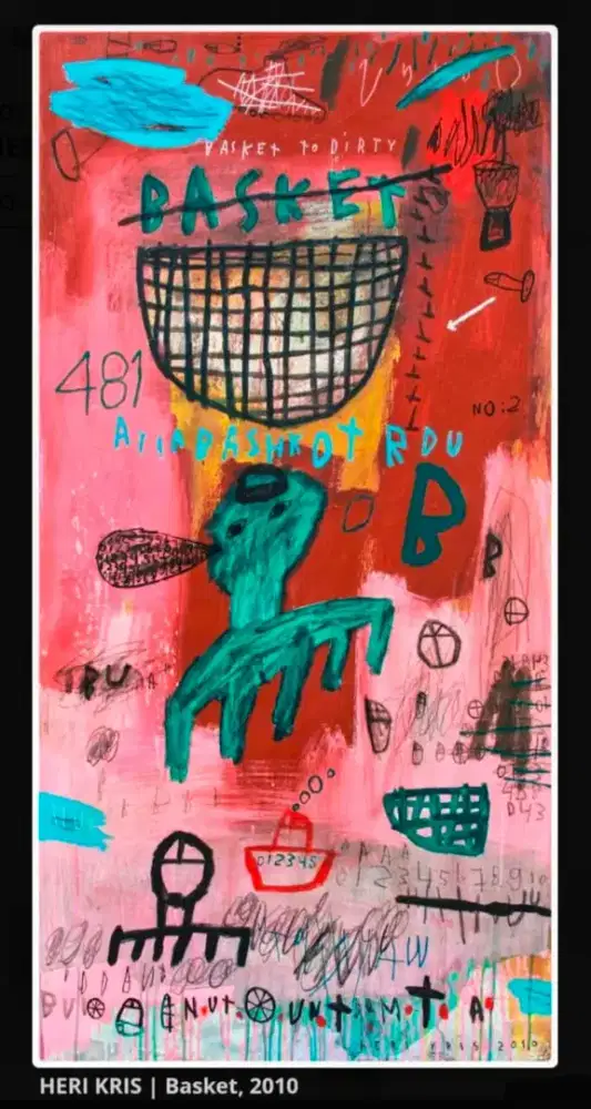 Lukisan HERI KRIS Judul BASKET