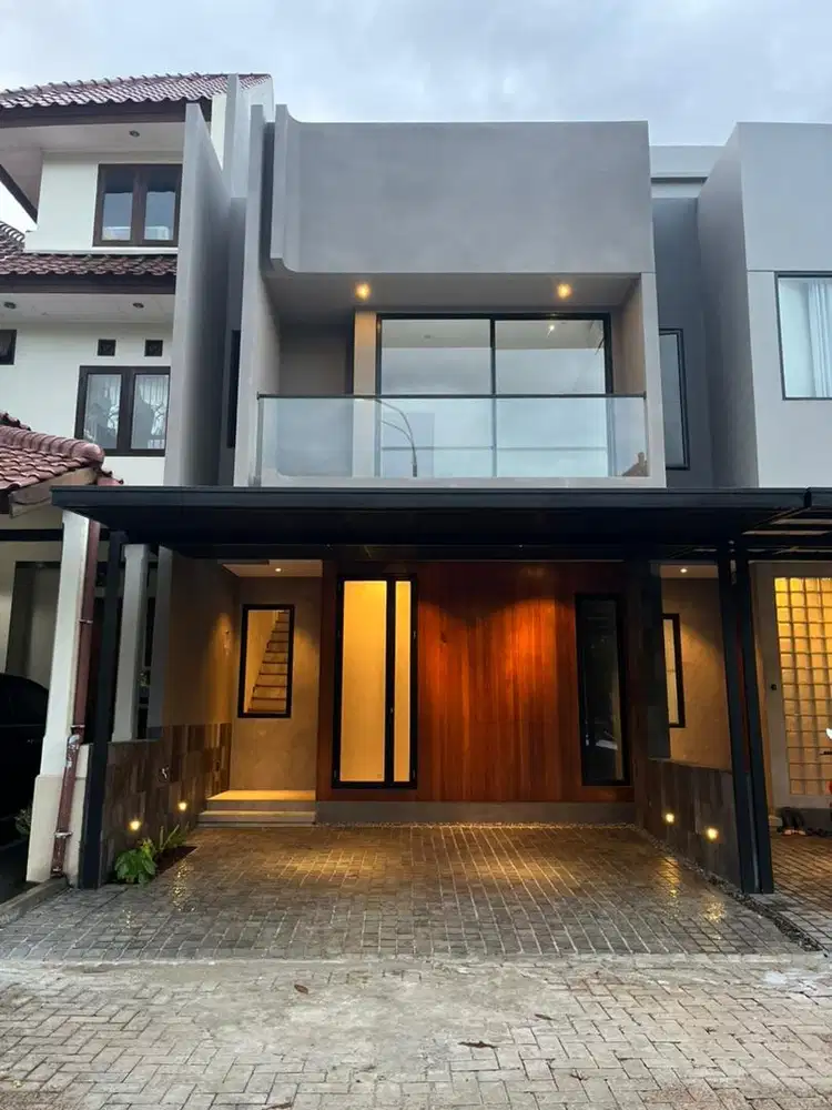 Rumah Modern Baliview Cirendeu dkt MRT 3 lantai bali view cinere