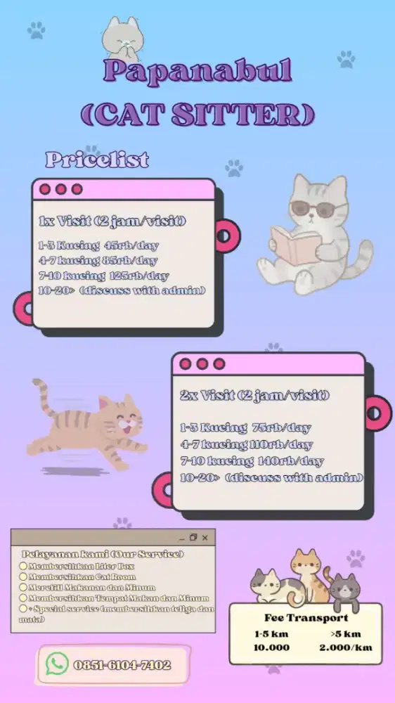 JASA CAT SITTER PAPANABUL