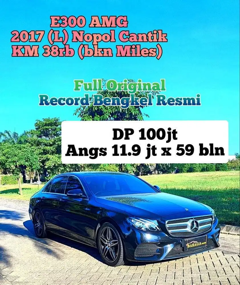 (KM 30rb) Mercedes Benz E300 AMG 2017 Mercy AVG Hitam L Tg1 F10 F30