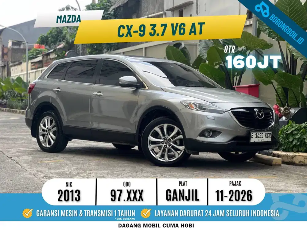 Mazda CX9 3.7 V6 AT 2013 Silver metalik