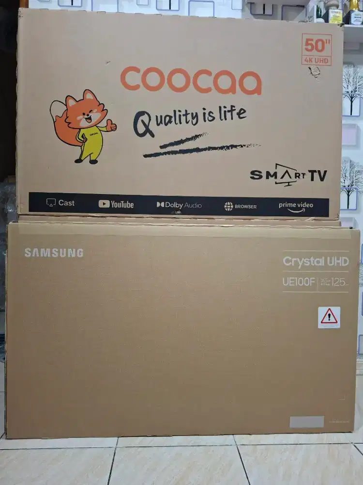 Smart tv 50 inch Coocaa & Samsung layar 4K UHD