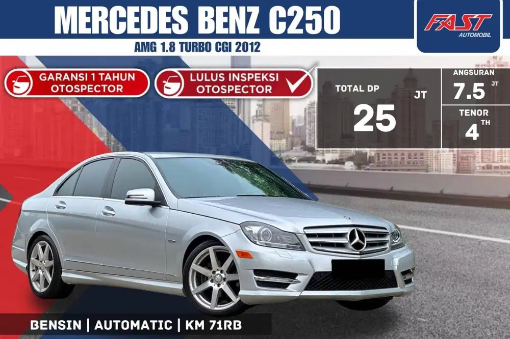 MERCEDES BENZ C250 AMG 2012 LOW KM.71RB & PAJAK PANJANG
