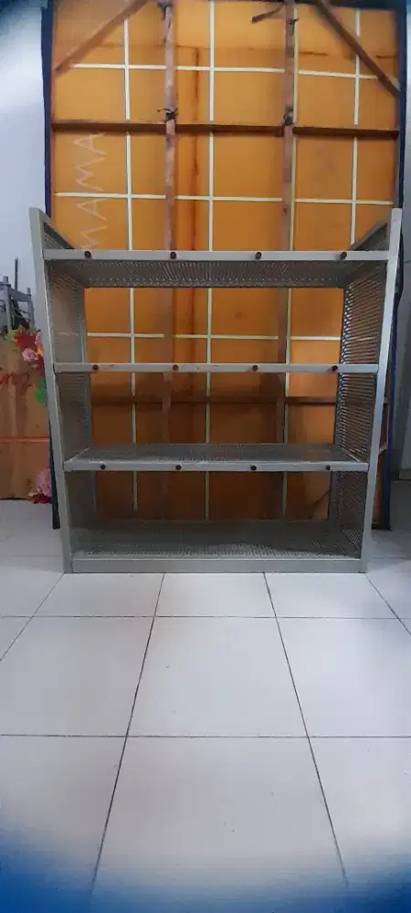 Rak besi 4 tingkat, besi tebal & kokoh
