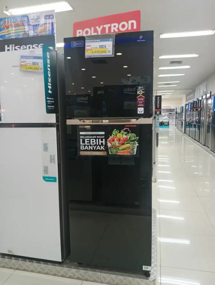 Kulkas Polytron 2 Pintu 350 L Hitam