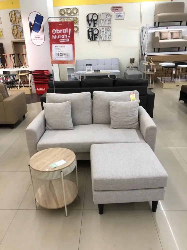 sofa L estetik minimalis