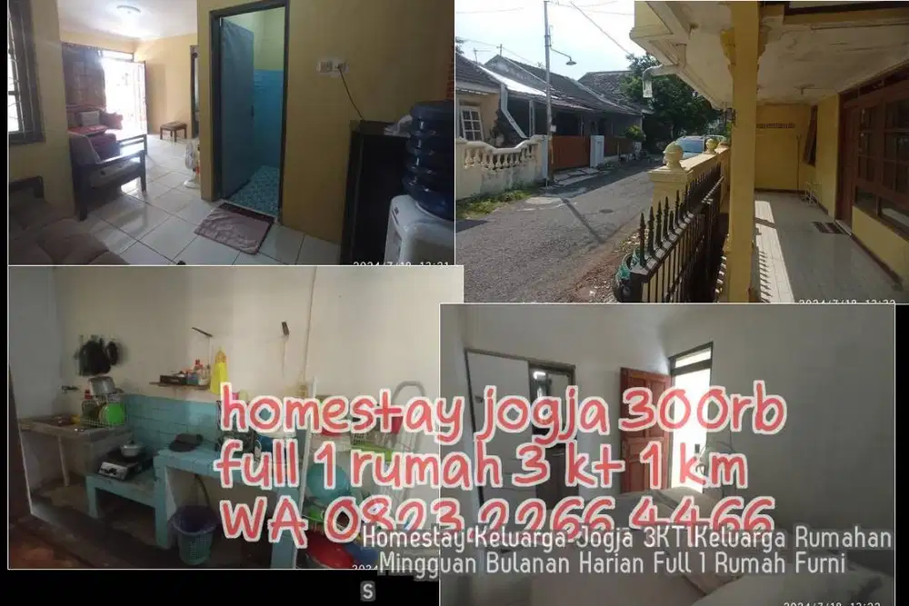 Homestay Keluarga Jogja 3KT Keluarga Rumahan  Mingguan Bulanan Harian
