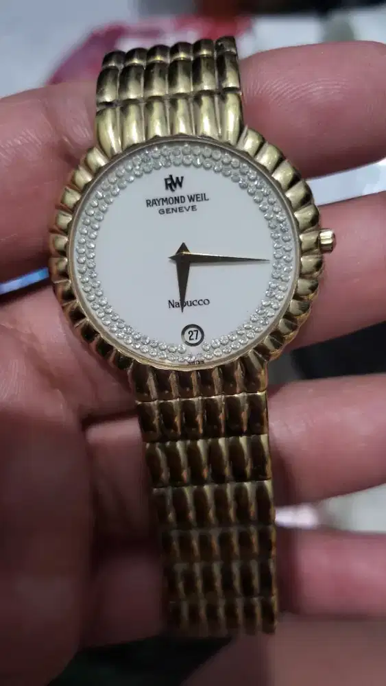 Jam Tangan Raymond Weil Geneve Nabucco 18K Gold Electroplated Normal