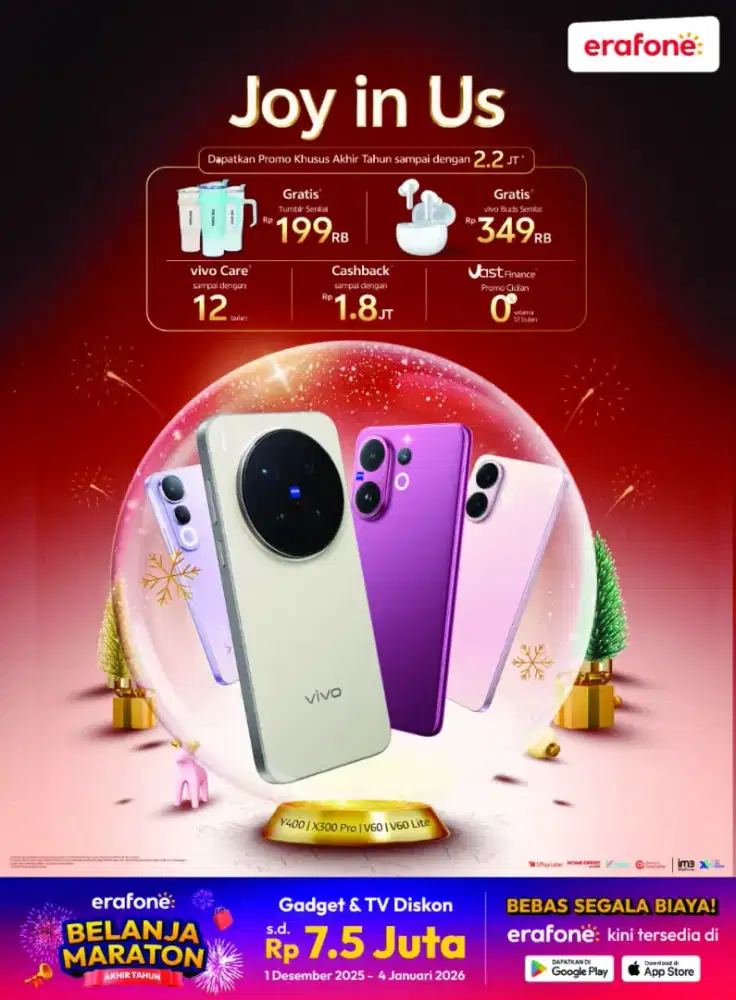 VIVO PROMO AKHIR TAHUN,, BISA CICILAN SYARAT KTP AJA