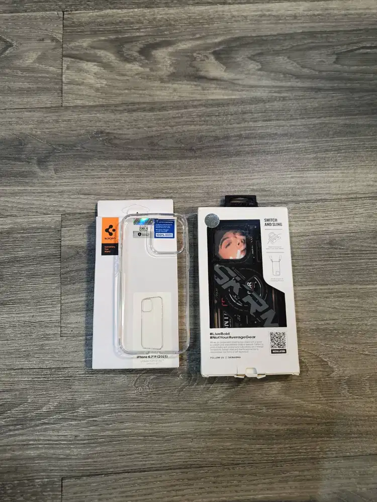 Spigen skrm skinarma iphone 15 pro max like new case casing mulus
