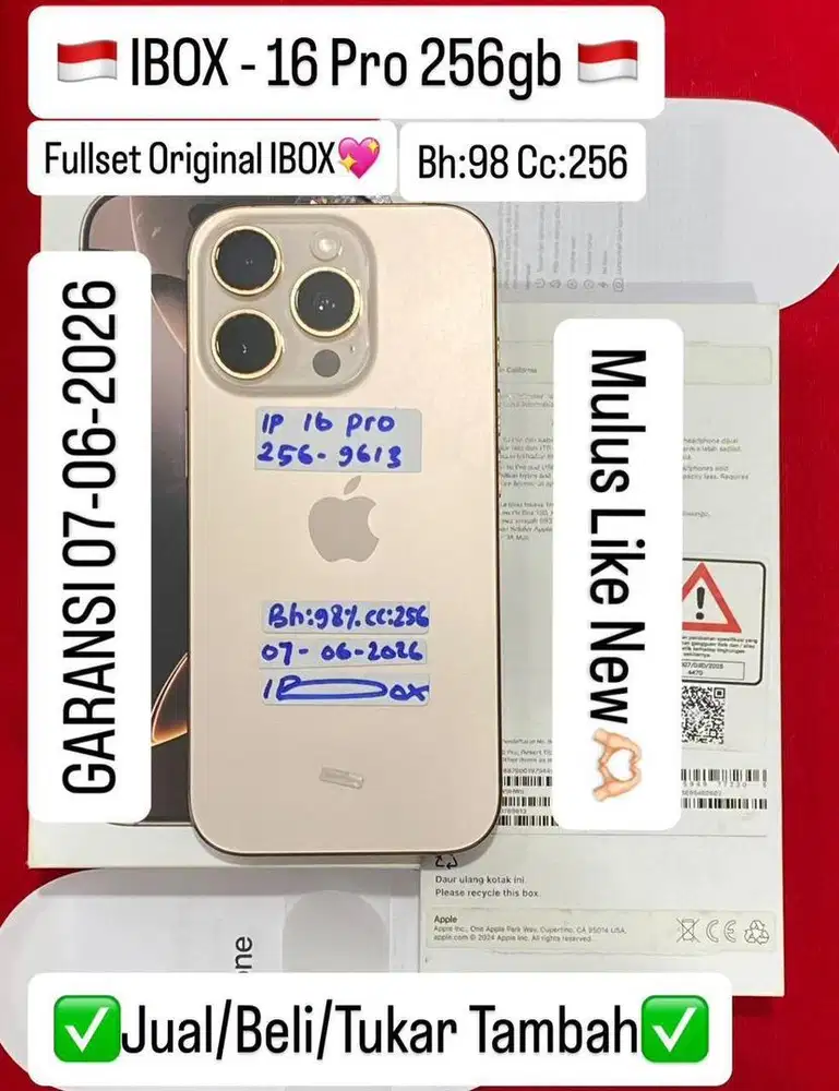 Iphone 16 pro 128gb ex ibox bisa di cicil 0%