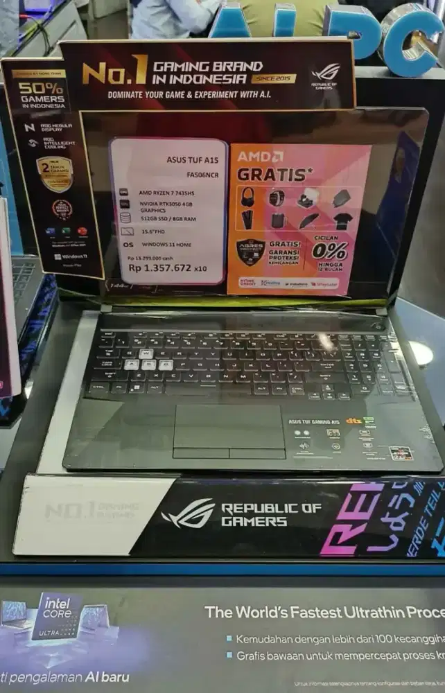 Asus tuf gaming A 15 Dengan cicilan 0% home credit